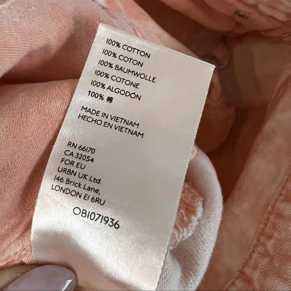 Free People Shorts Women Size 27 Orange Button Fly Mini Jean Romeo Cut Off  L - Picture 7 of 8